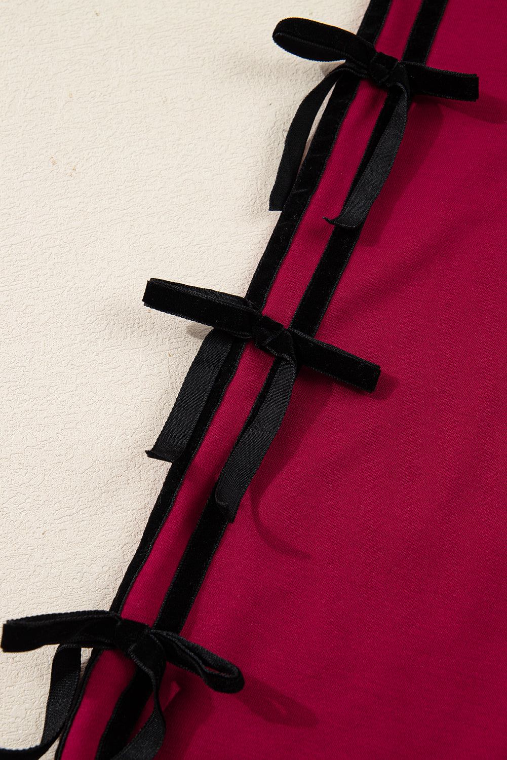 Valentine Bow Tie Long Sleeve Sweatshirt Dress