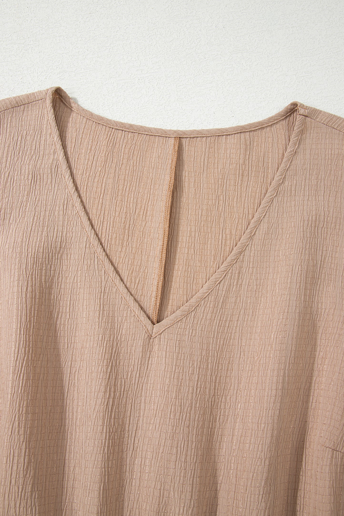 Plus Size Textured Ruffle Short Sleeve Dress