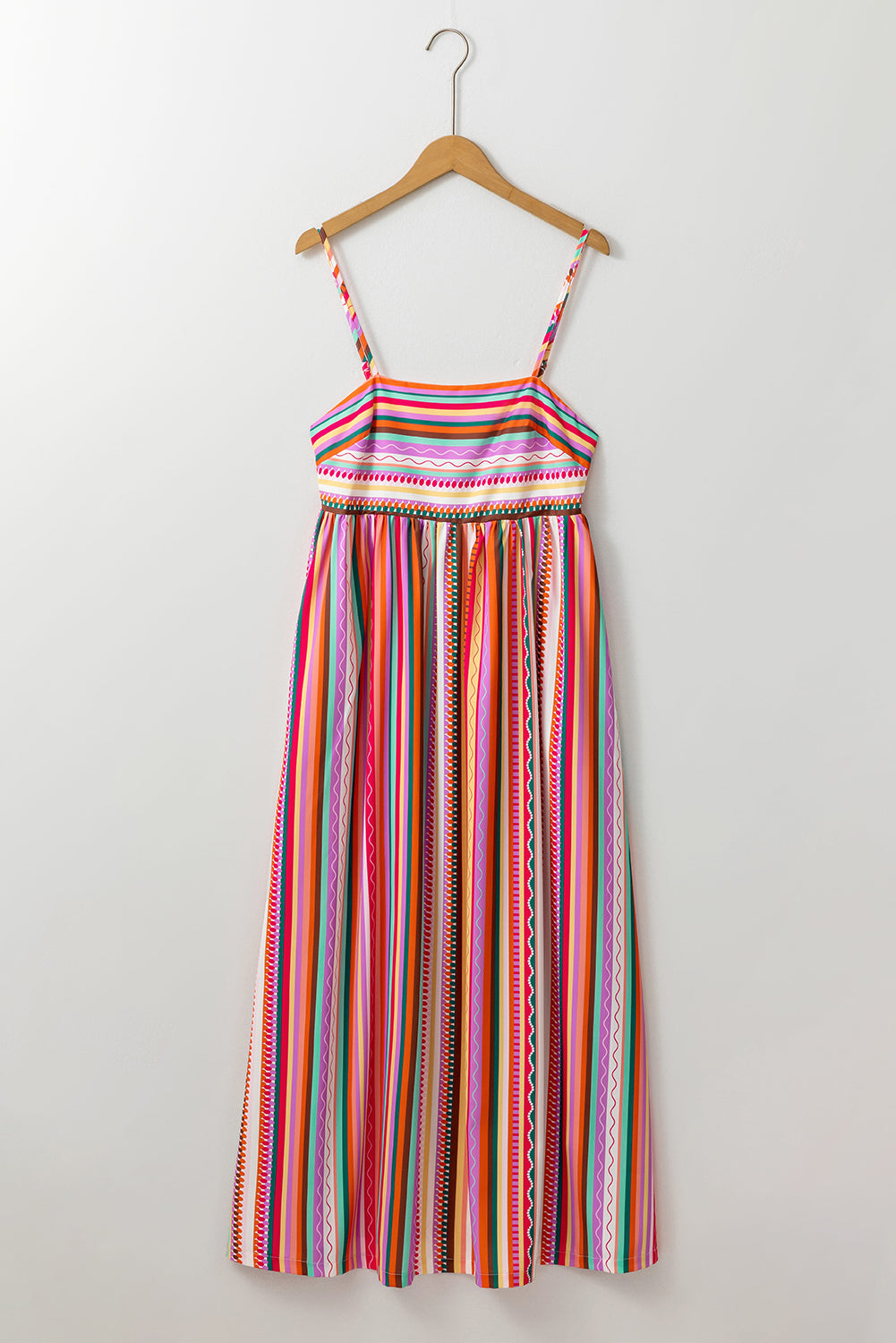 Stripe Smocked Boho Maxi Dress