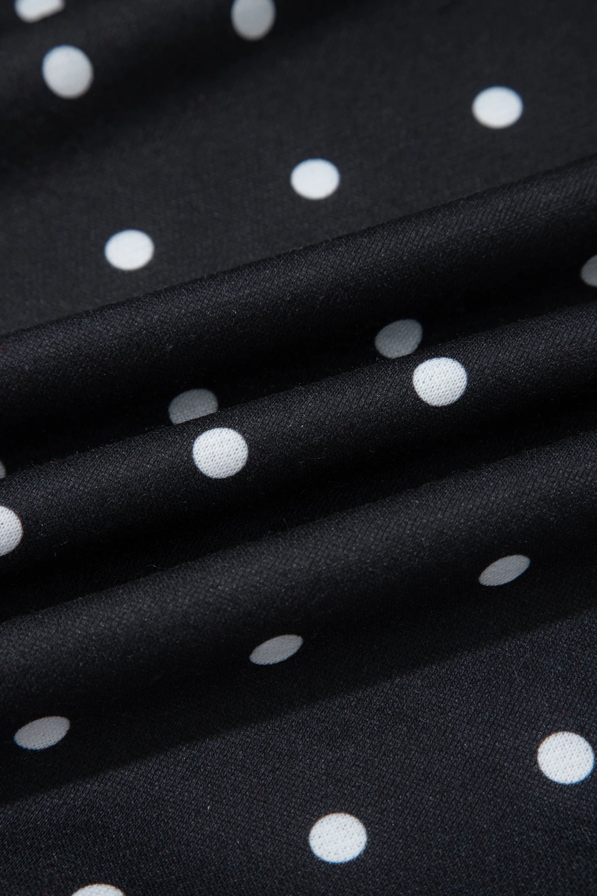Polka Dot Half Button Collared Long Sleeve Sweatshirt