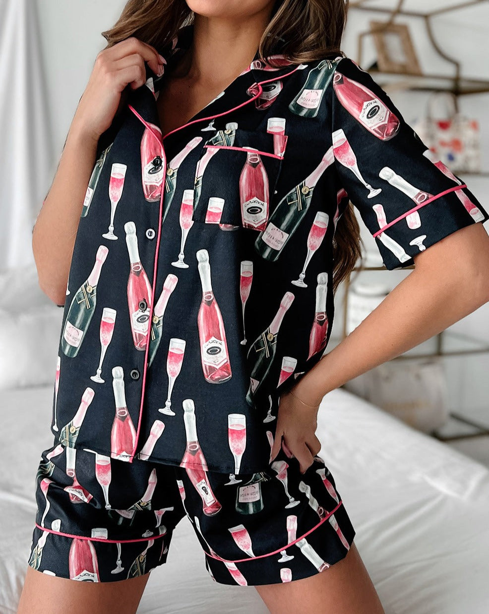 Champagne Two Piece Pajama Set