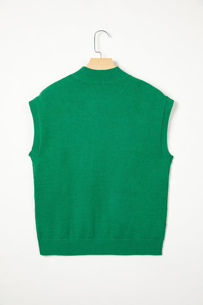 Western Horseshoe Mock Neck Short Sleeve Sweater