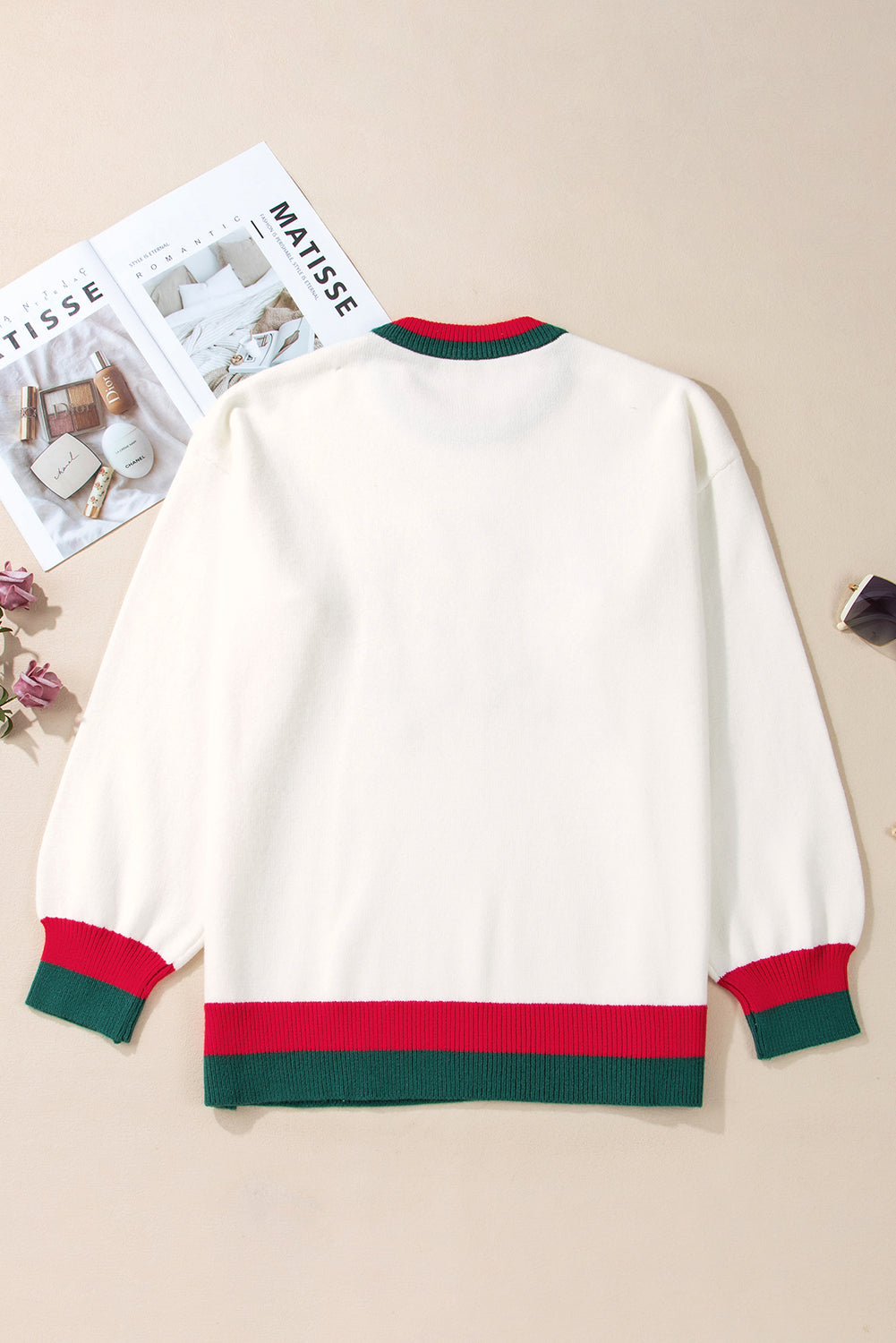 Plus Size Holly Jolly Tinsel Colorblock Sweater