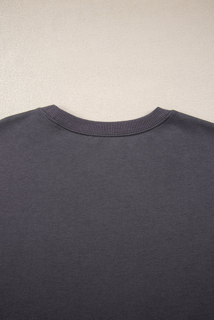 Varsity Stripe Drop Shoulder Oversized Sweatshirt