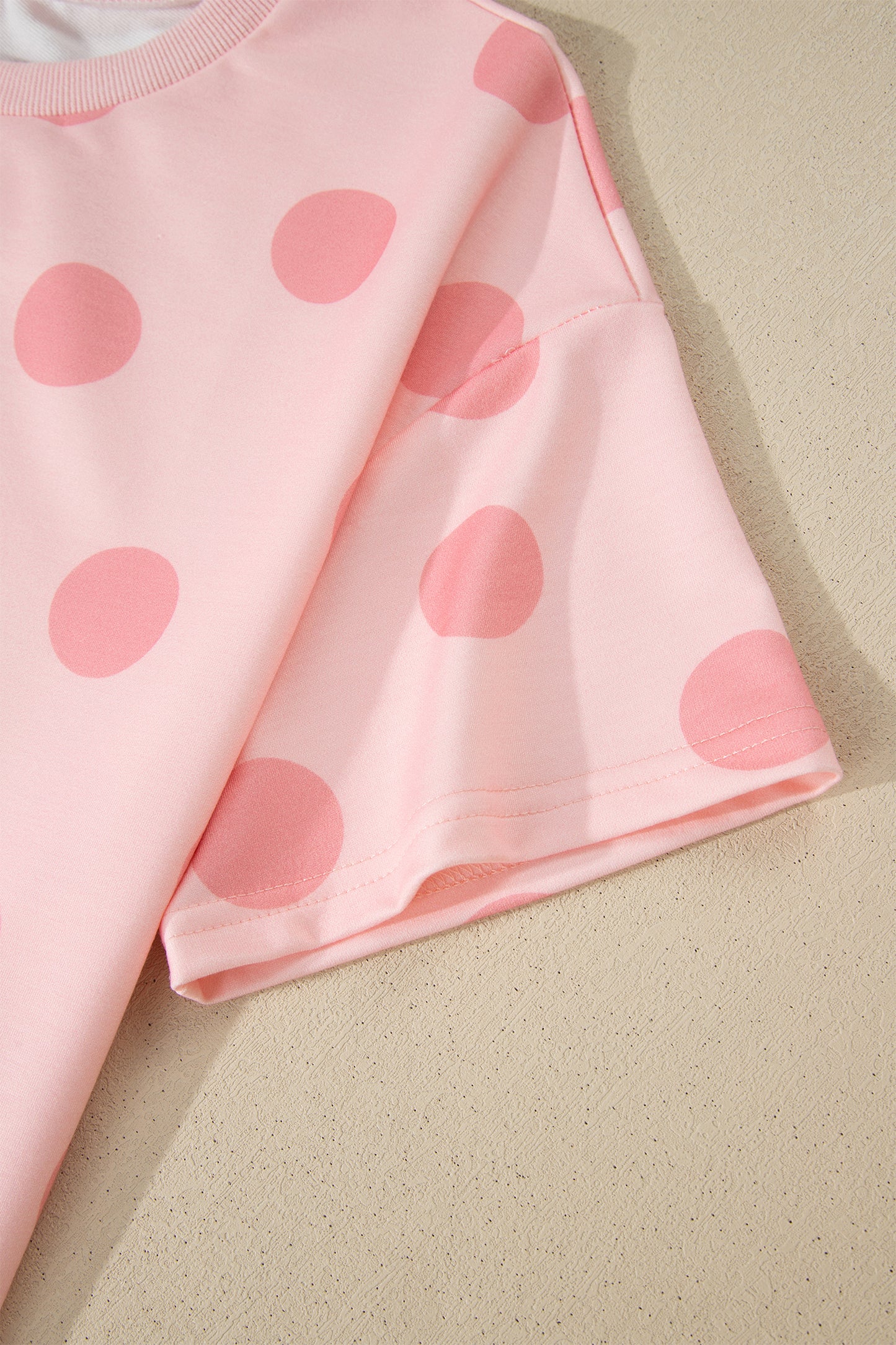 Polka Dot Tee & Drawstring Short Set