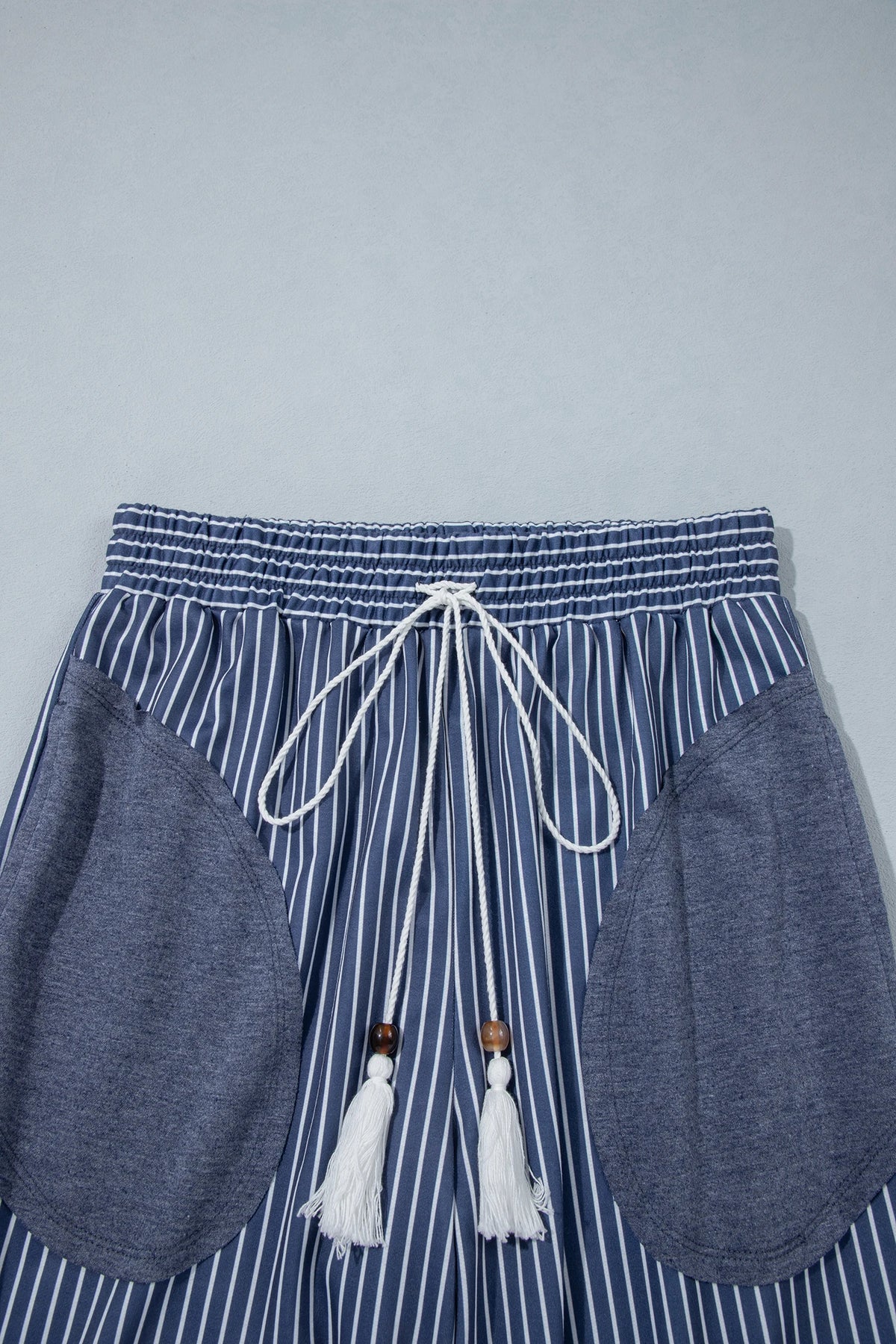 Stripe Patchwork Raw Seam Top & Pants Set