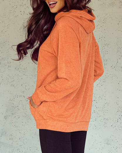 Mineral Wash Pullover Pocketed Hoodie