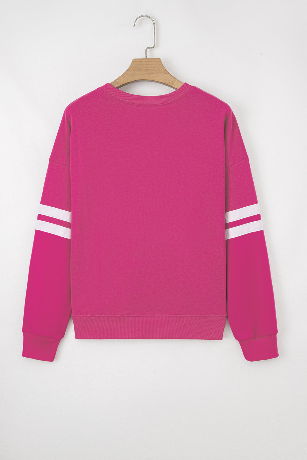 Varsity Stripe Drop Shoulder Oversized Sweatshirt