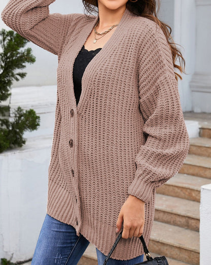 NEW! Essential Buttoned Knitted Cardigan