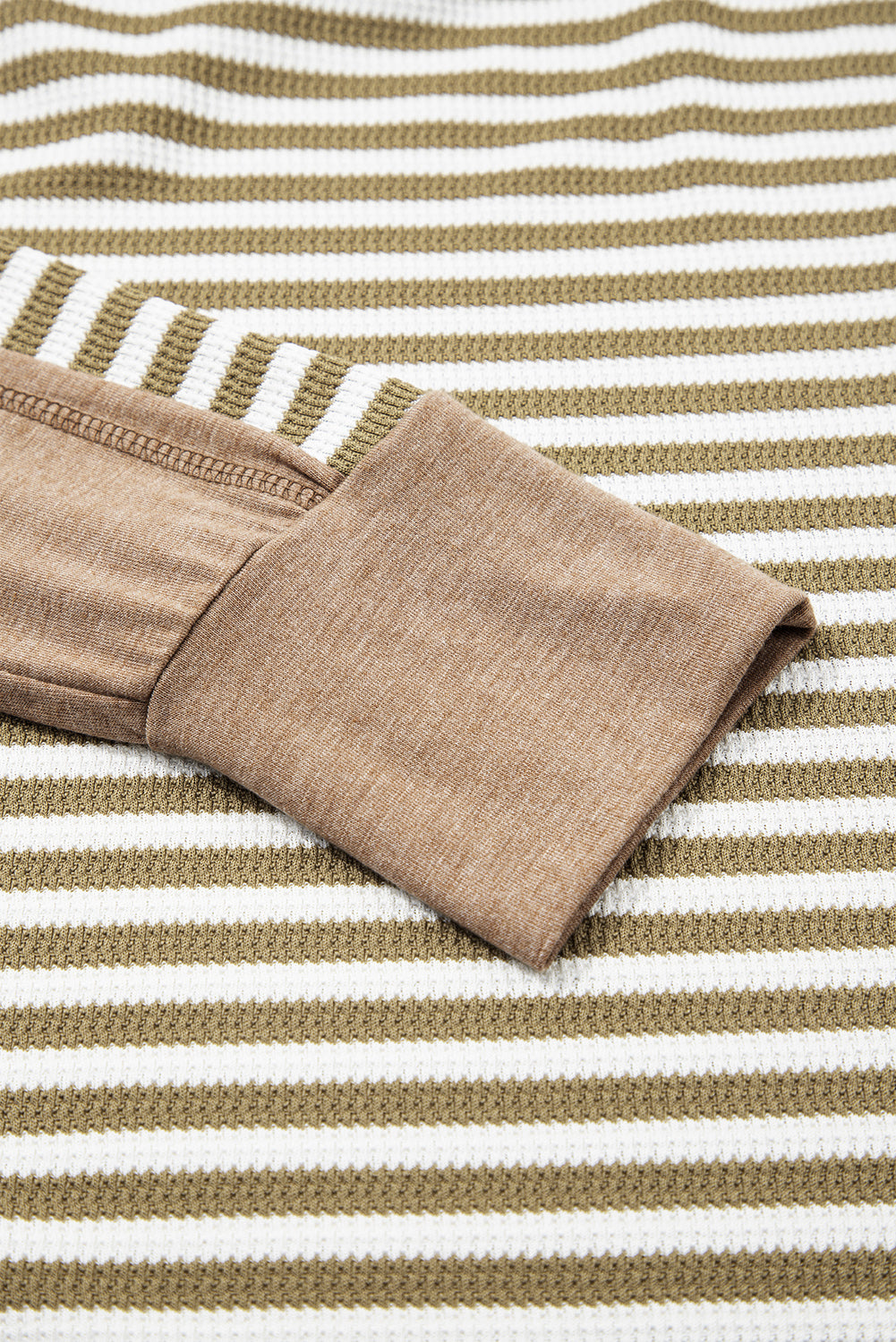 Stripe Thermal Knit Drop Shoulder Top