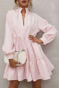 Frilled Long Sleeve Ruffle Dress