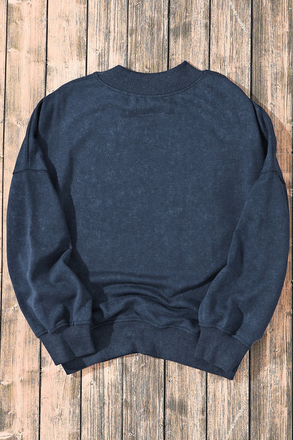 Mineral Wash Drop Shoulder Crewneck Sweatshirt