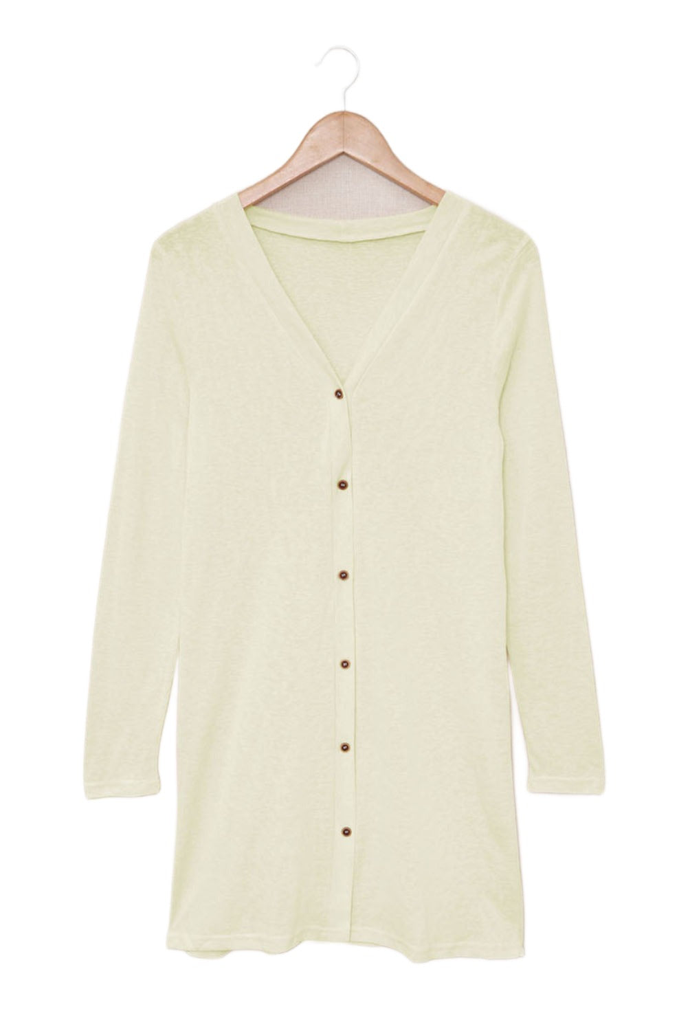 Button Front V-Neck Cardigan