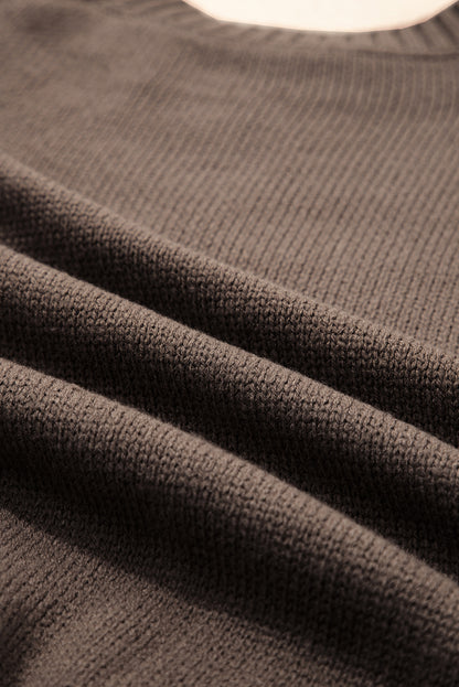 Western Geometric Knit Crew Neck Sweater