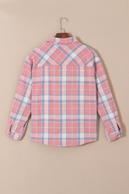 Plaid Flannel Flap Pocket Shacket