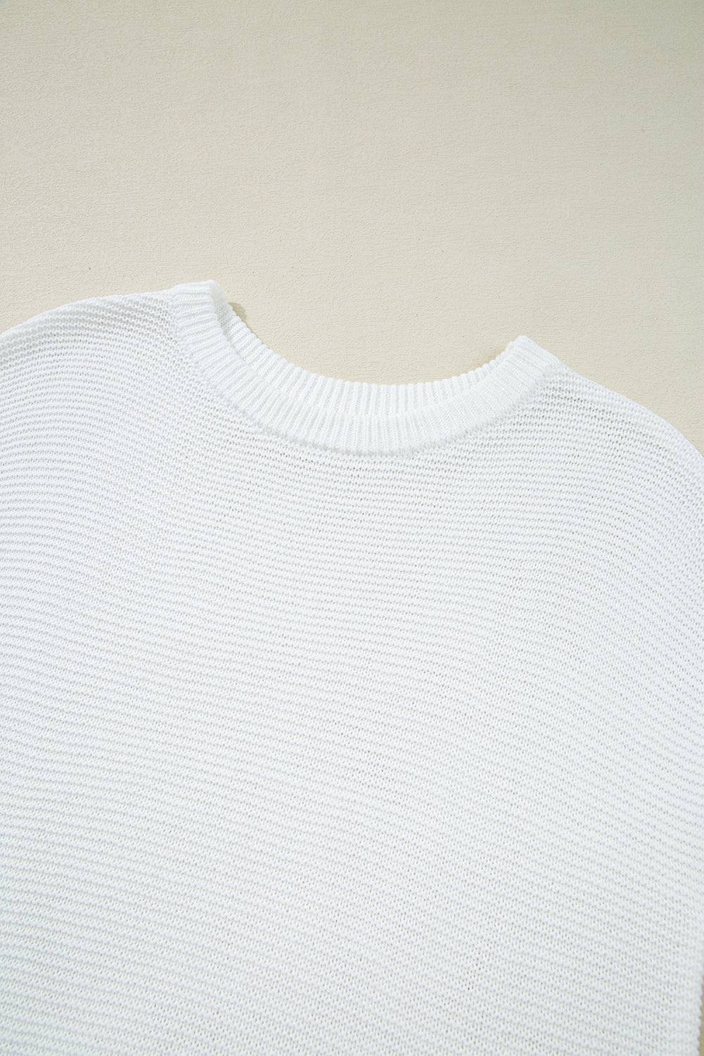 Solid Short Sleeve Side Slit Sweater Tee