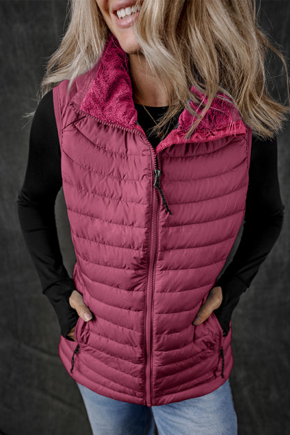 Quilted Zipped Puffer Vest