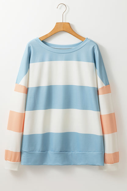 Colorblock Stripe Long Sleeve Top