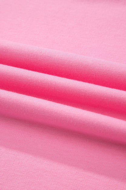 Plus Size Solid V-Neck Tee & Drawstring Pants Set