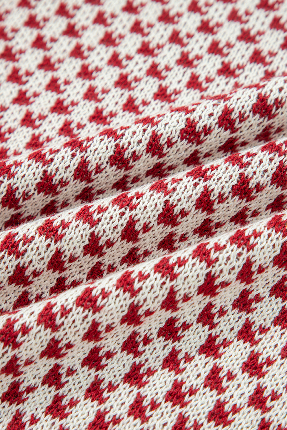 Dotted Colorblock Lantern Sleeve Sweater