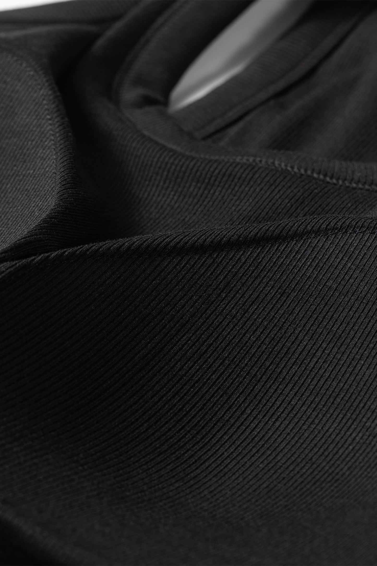 Solid Ribbed Knit Padded Tank Top