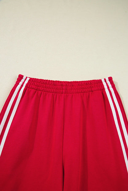 Varsity Stripe Crewneck Pullover & Sweatpants Set