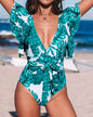 Floral Ruffle One Piece Swimwear