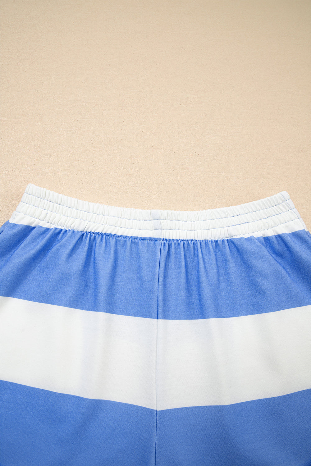 Stripe Half Zip Oversize Tee and Shorts Set