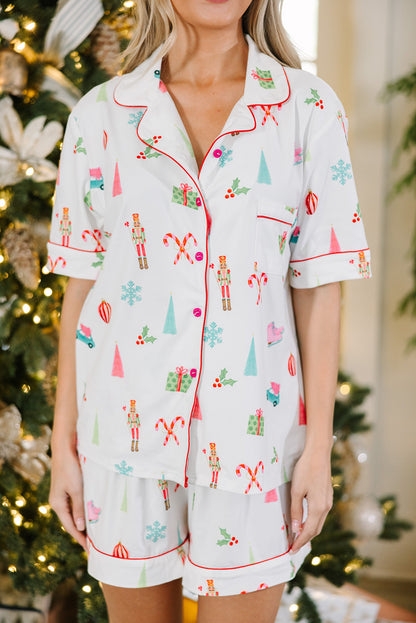 Christmas Shirt and Shorts Pajama Set