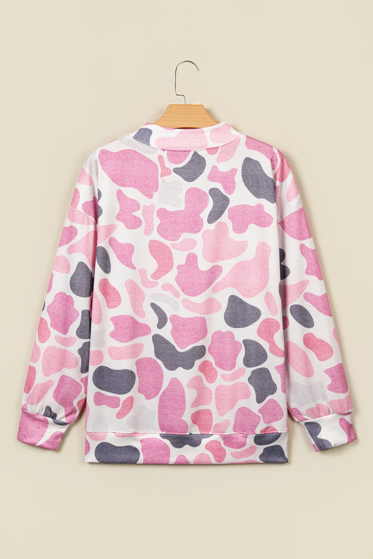 Western Camo Howdy Graphic Mock Neck Sweatshirt