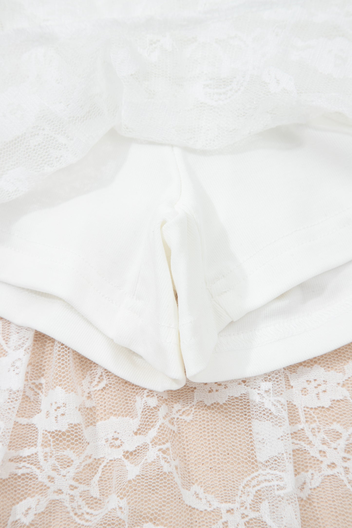 Sheer Lace Ruffle Tiered High-Low Skirt