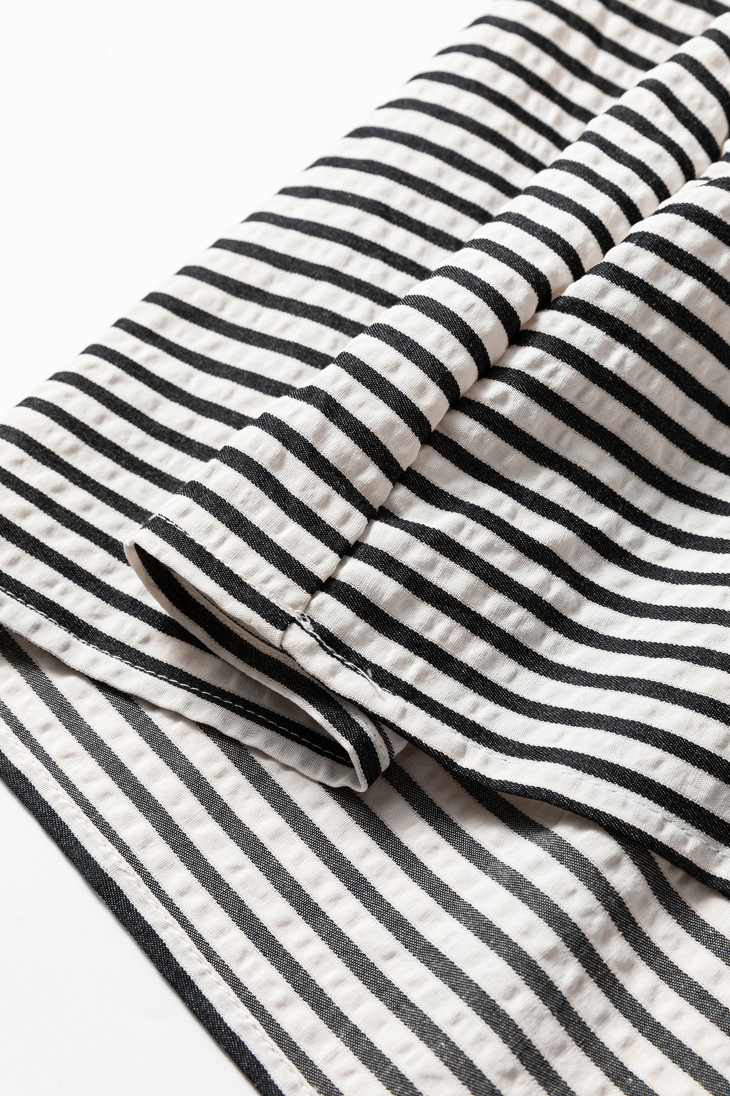 Stripe Ruffle Short Sleeve V-Neck Midi Dress