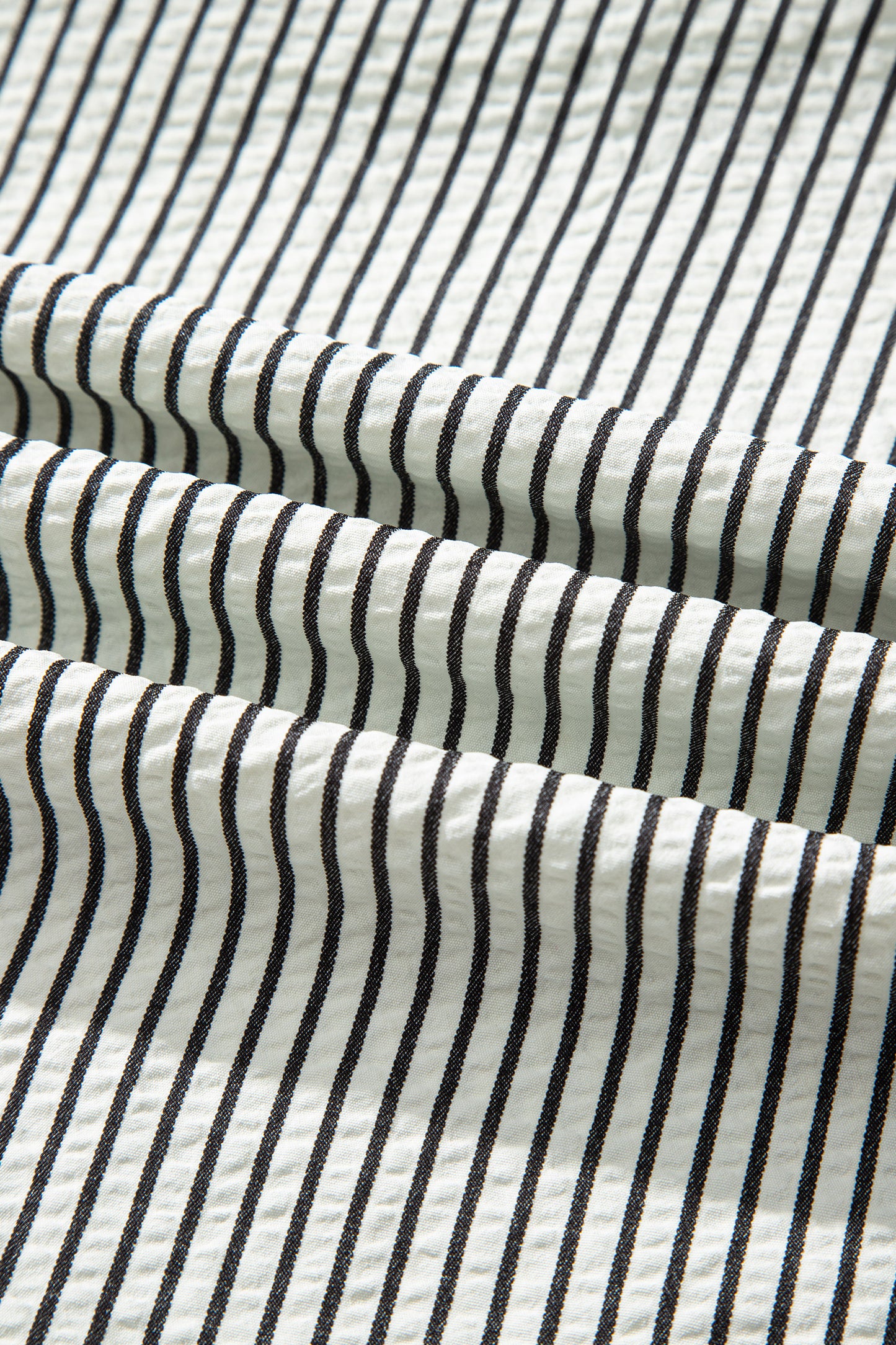 Stripe Frilled Half Buttoned Maxi Dress
