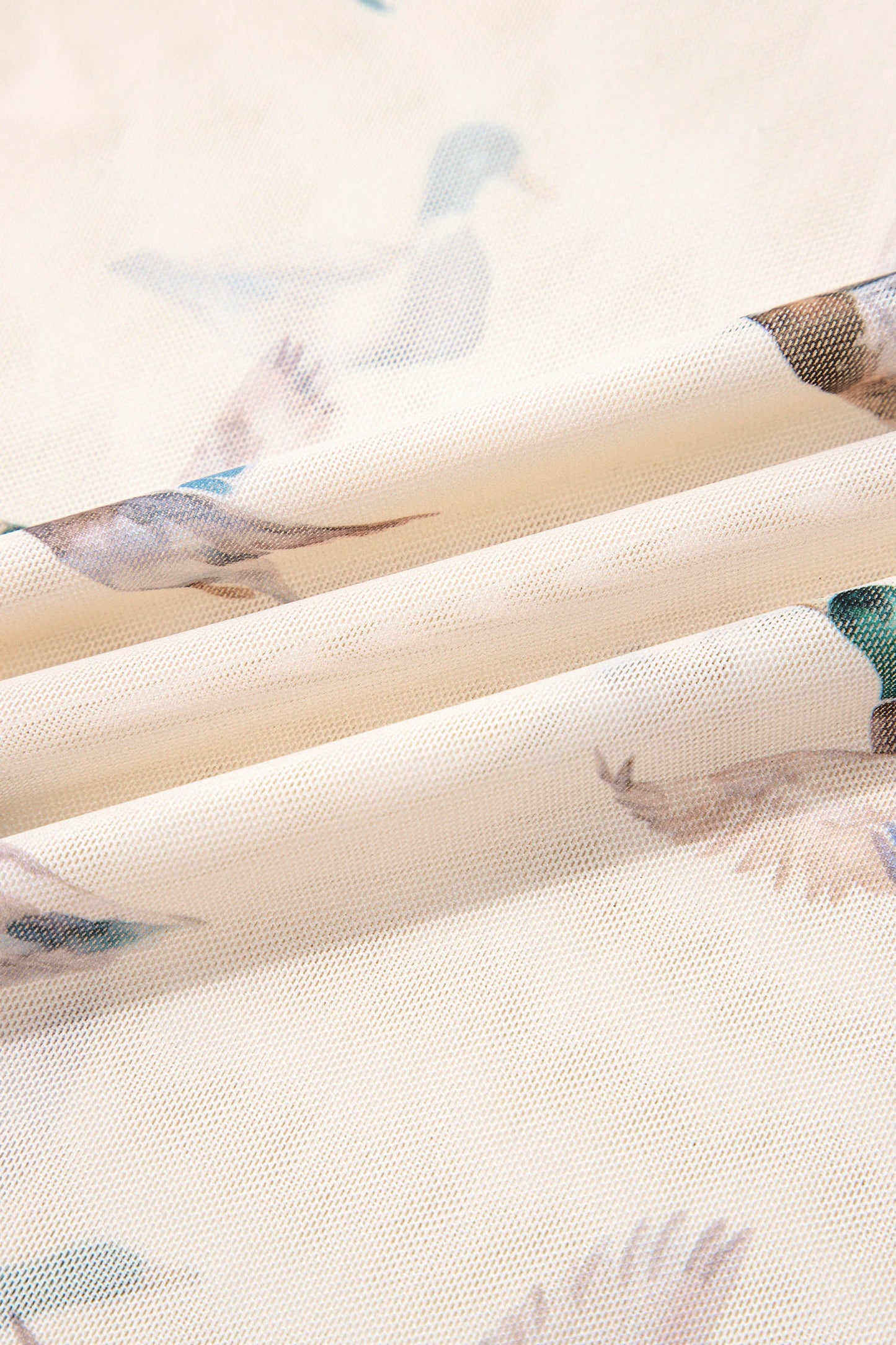 Sheer Mallard Mesh Short Sleeve Top