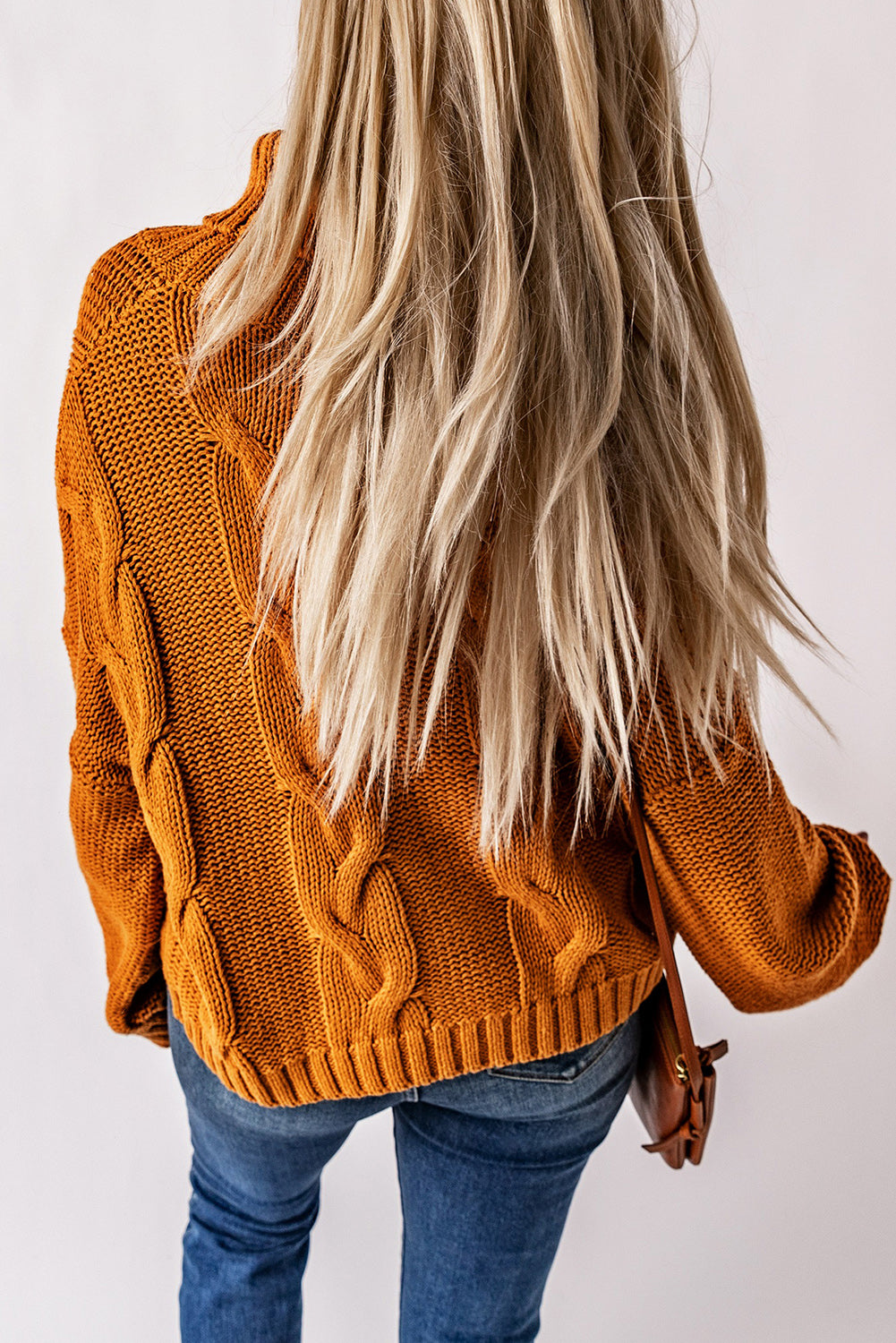 Cable Knit Turtleneck Sweater