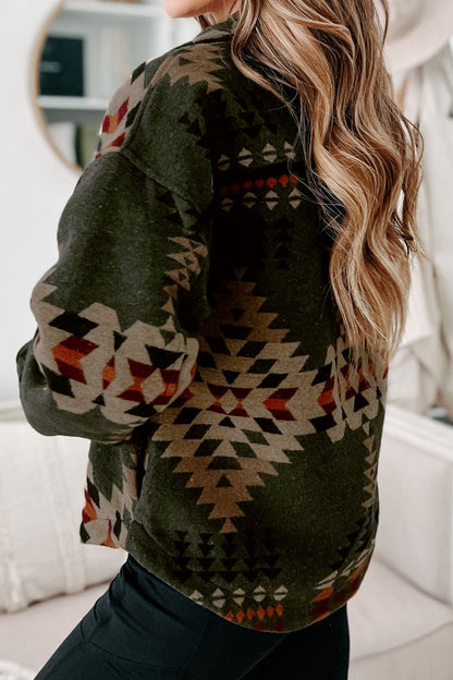 Aztec Pocketed Long Sleeve Shacket