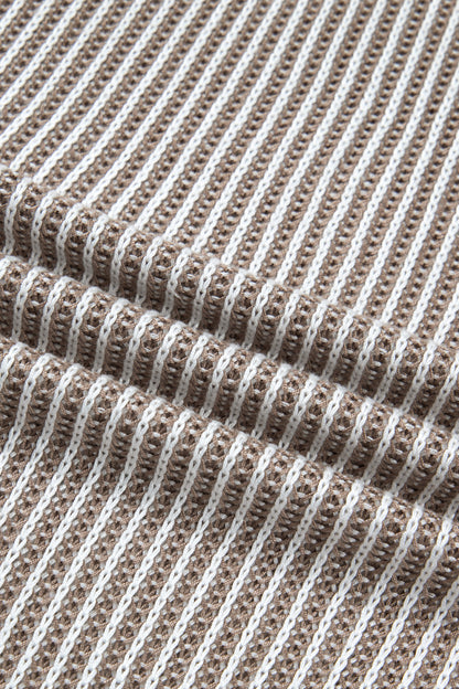 Ribbed Knit Contrast Trim Sweater Tank Top