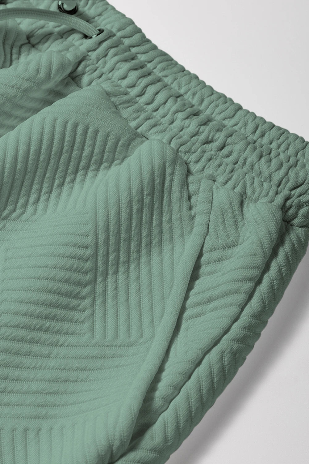 Textured Short Sleeve Top & Drawstring Shorts Set