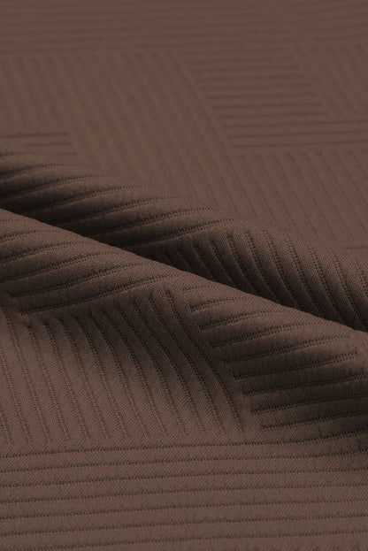 Solid Textured T-Shirt and Drawstring Pants Set