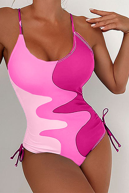 Colorblock One Piece Swimsuit