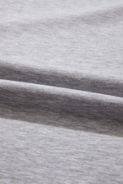 Stripe Patchwork Raw Edge Oversize Tee