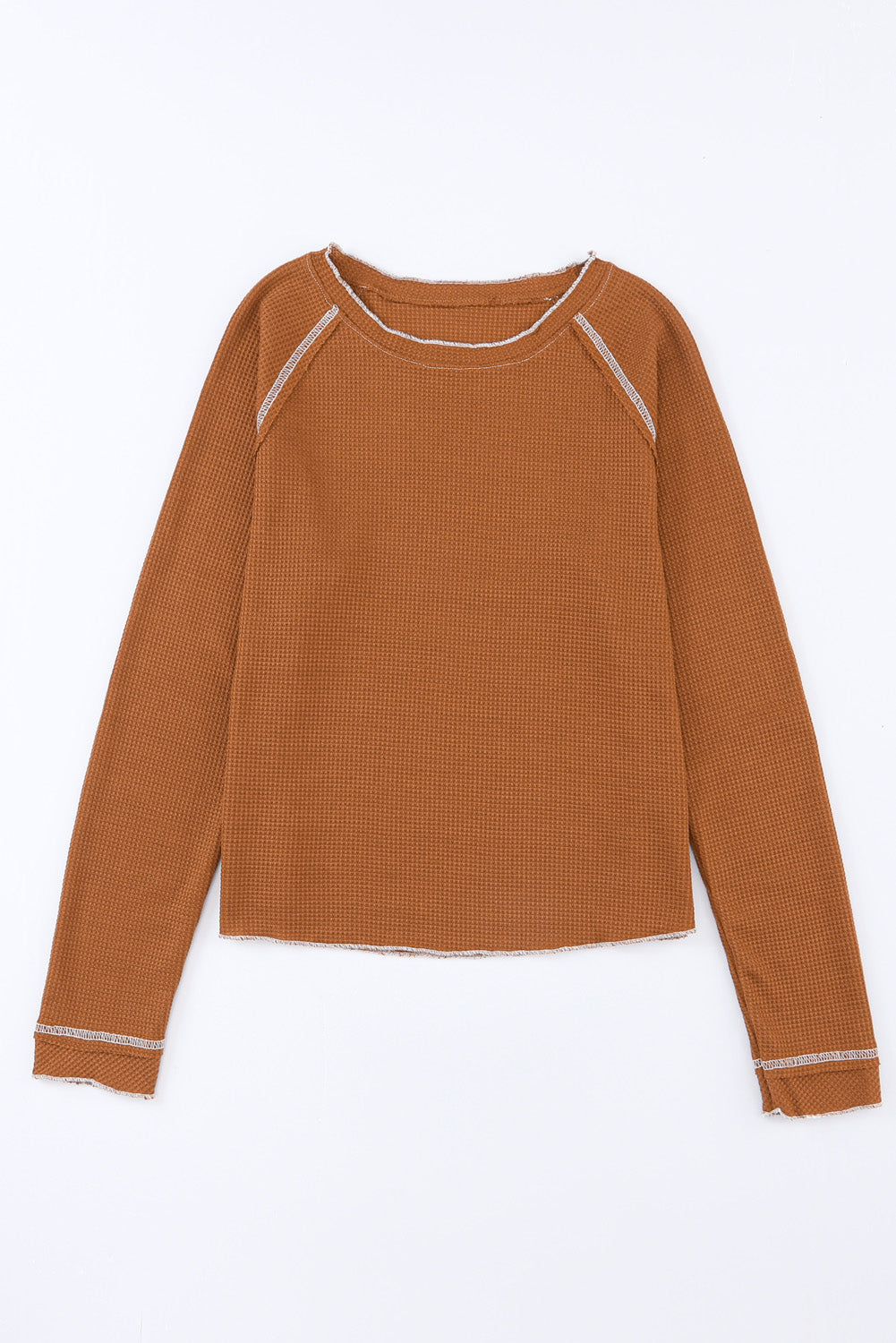 Waffle Raglan Long Sleeve Top