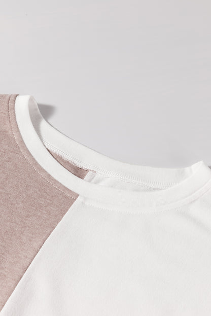 Colorblock Long Sleeve Crew Neck Top