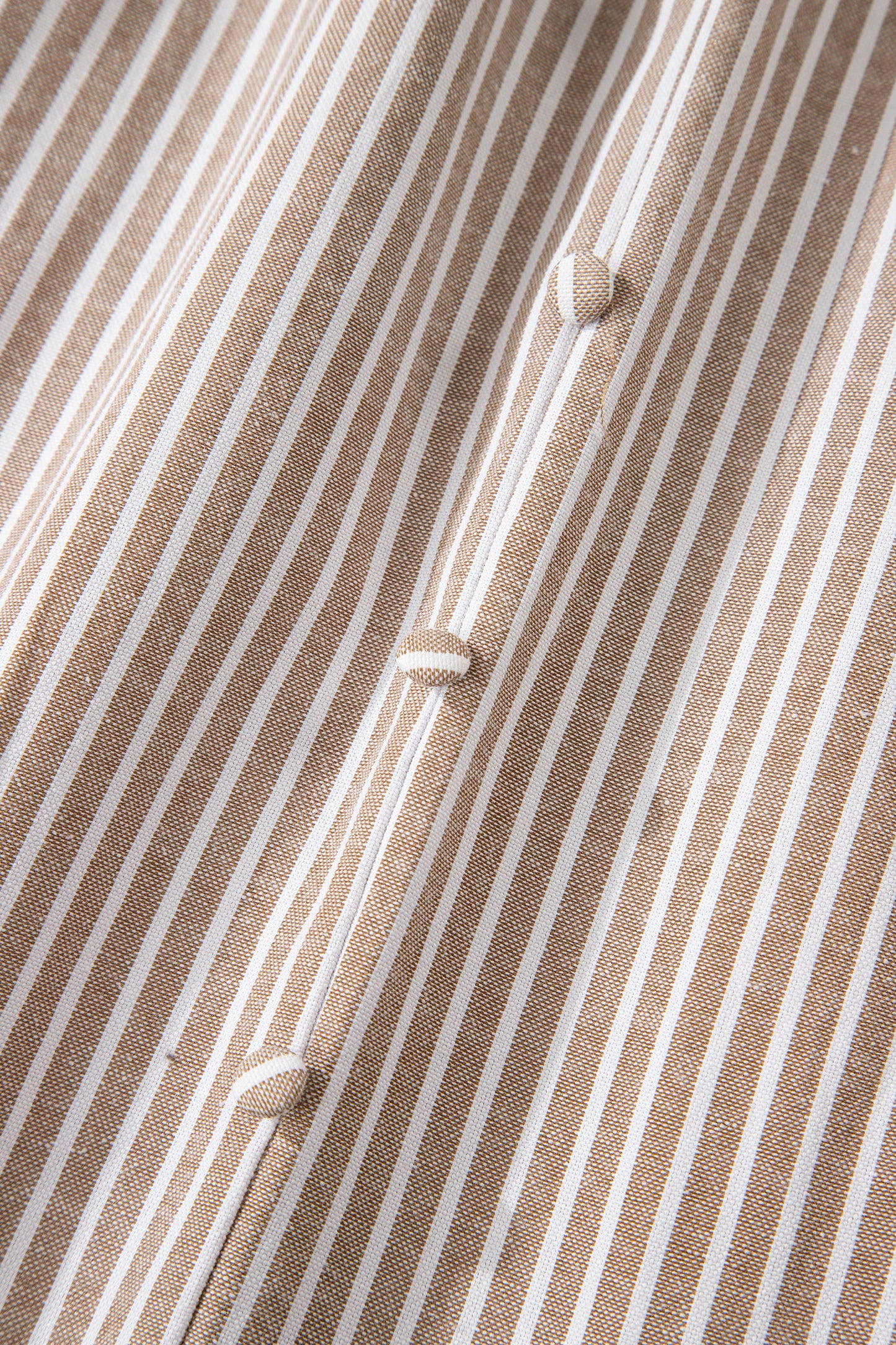 Stripe Flutter Sleeve Buttoned V-Neck Maxi Dress