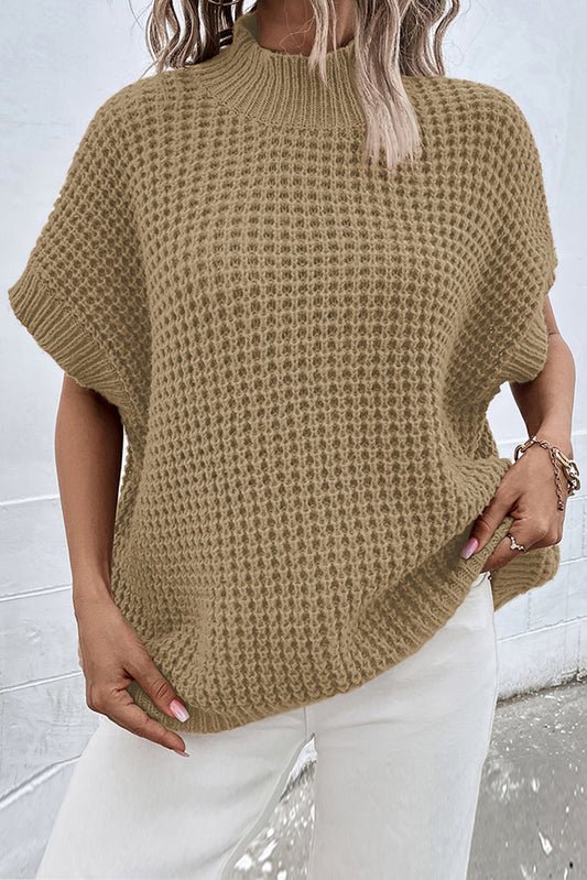 Mock Neck Batwing Sleeve Sweater