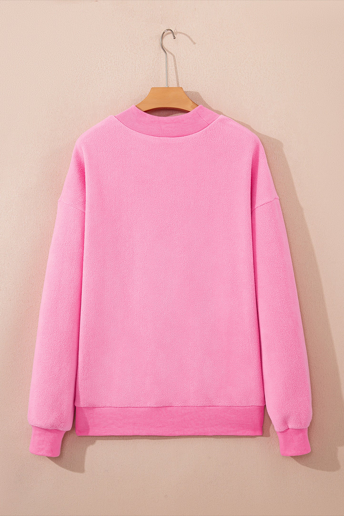Plus Size Solid Reversible Exposed Seam Sweatshirt
