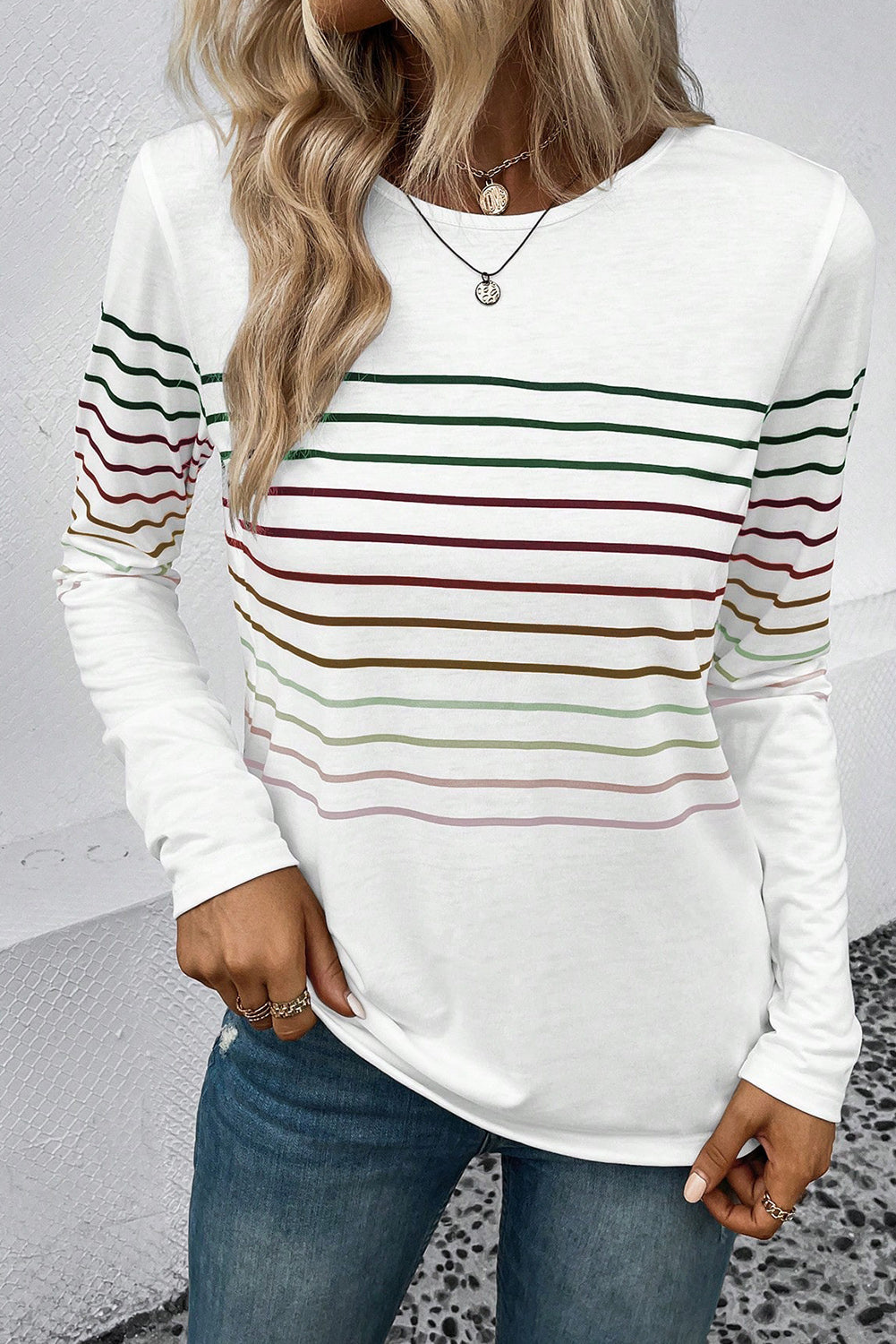 Stripe Long Sleeve Top