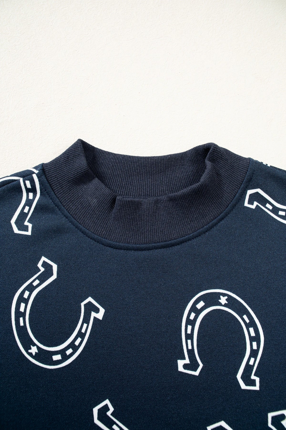 Western Horseshoe Graphic Mock Neck Sweatshirt