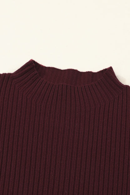 Solid Ribbed Knit Patch Pocket Short Sleeve Top