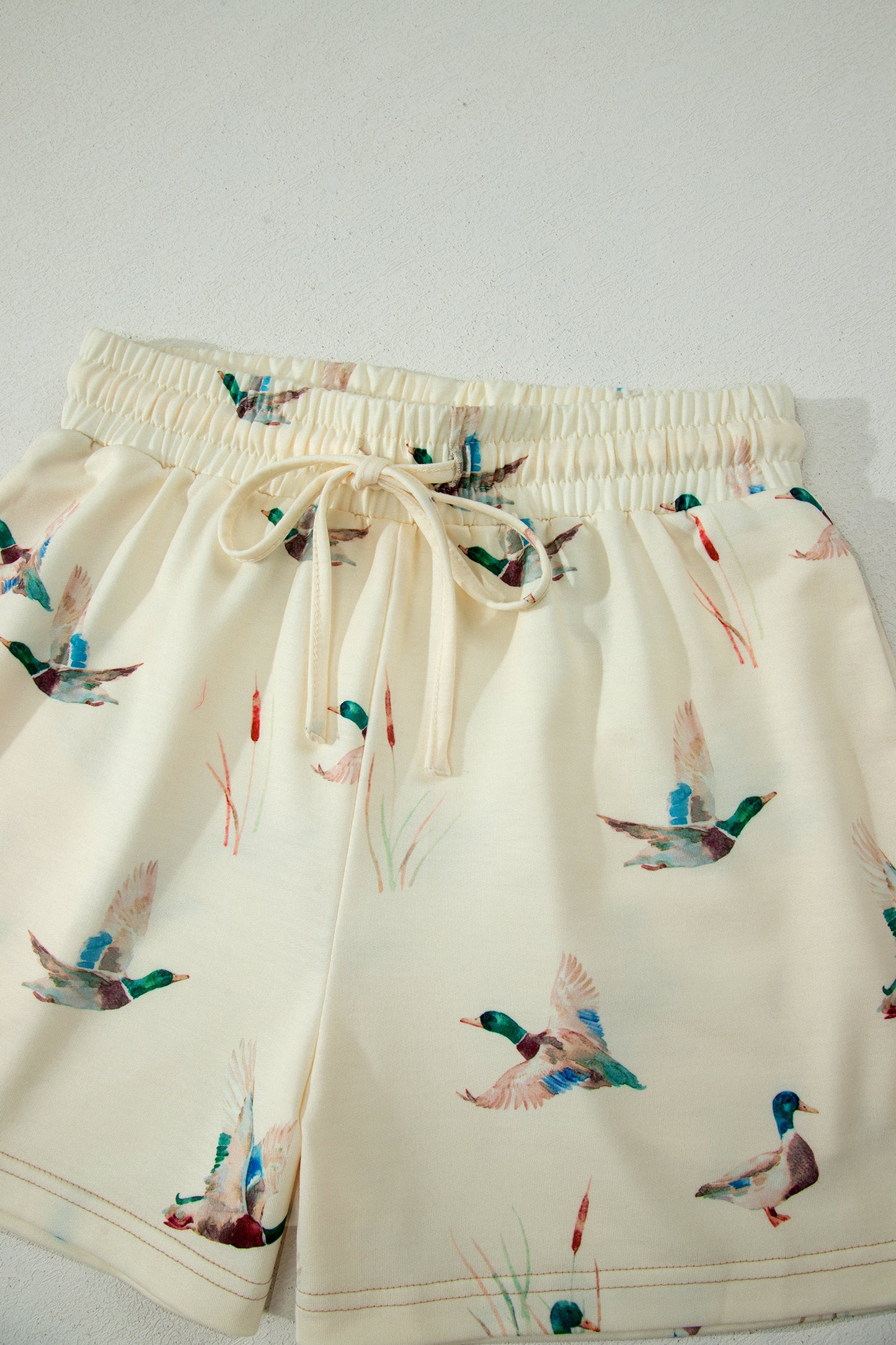 Mallard Duck Oversized Tee & Elastic Shorts Set